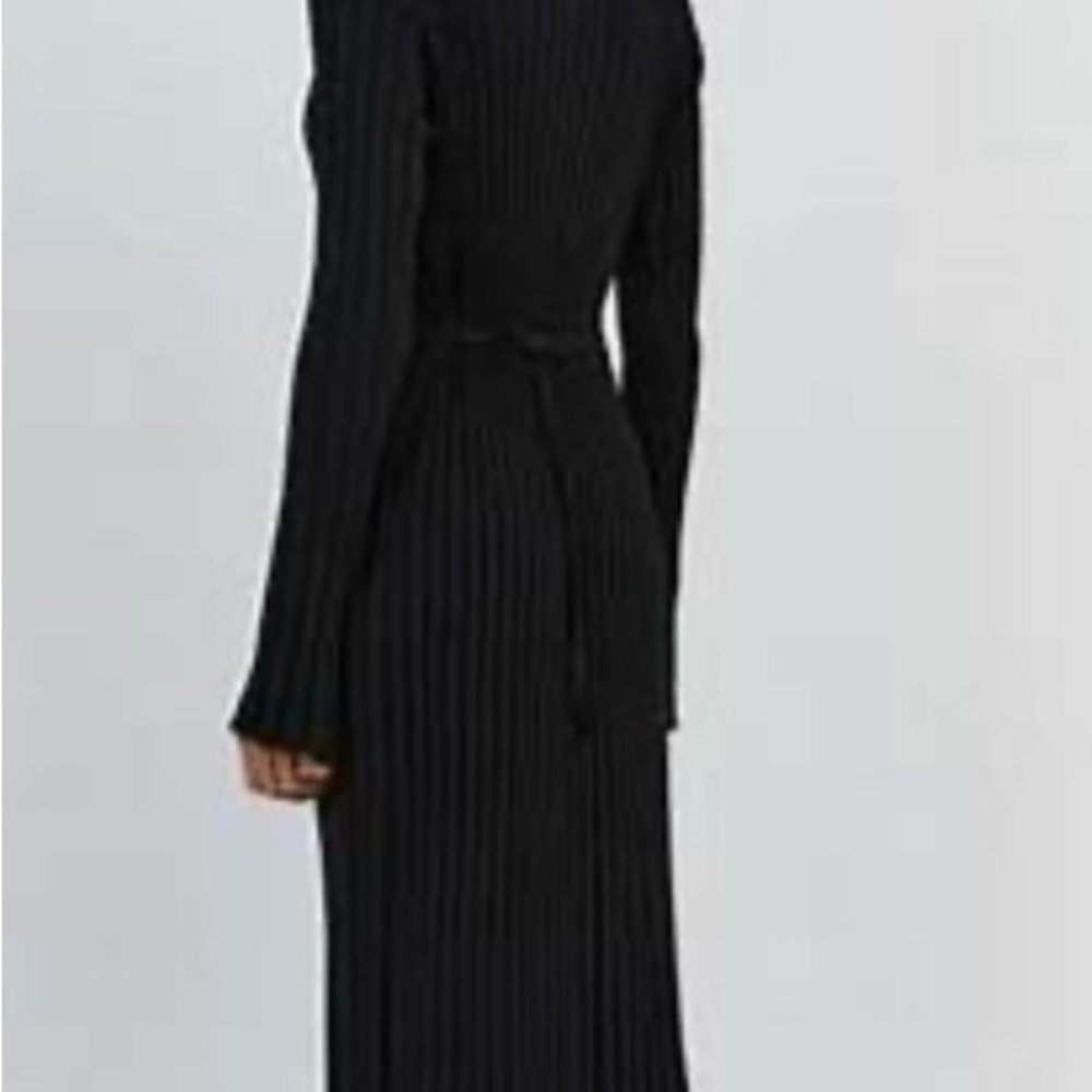 DISSH Black Long Sleeve Ribbed Dress